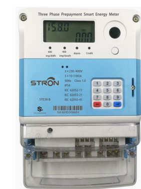Frankierte aufgeteilte Tastatur-einphasig-Energie-Meter-niedrige Kredit-Warnungs-Scheinart