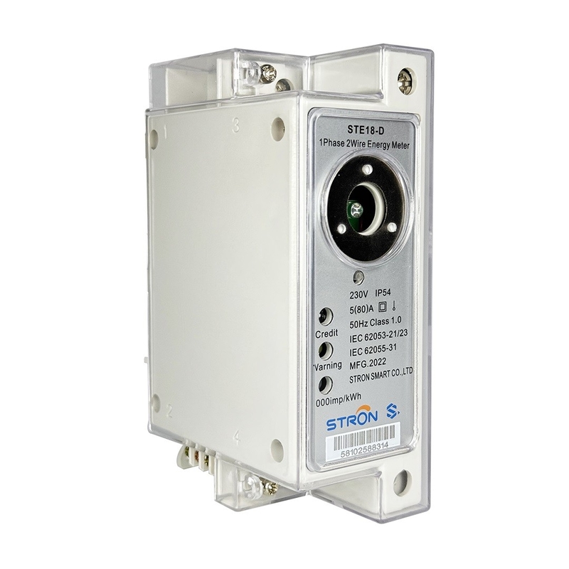 Vorbezahlte Einphasenelektrometre für Din-Rail + CIU zur Berechnung des Stromverbrauchs