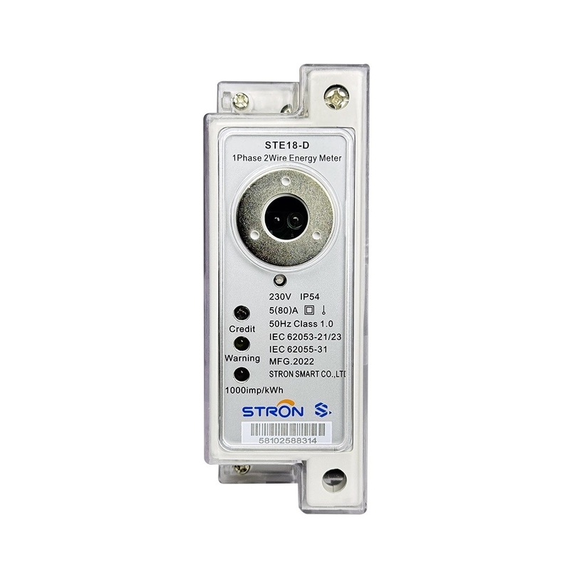 Stron STS Prepaid Din Rail Einphasen-Digitalenergie-/Stromzähler mit 2 Leitungen Kommunikation und Kundenoberfläche Einheit