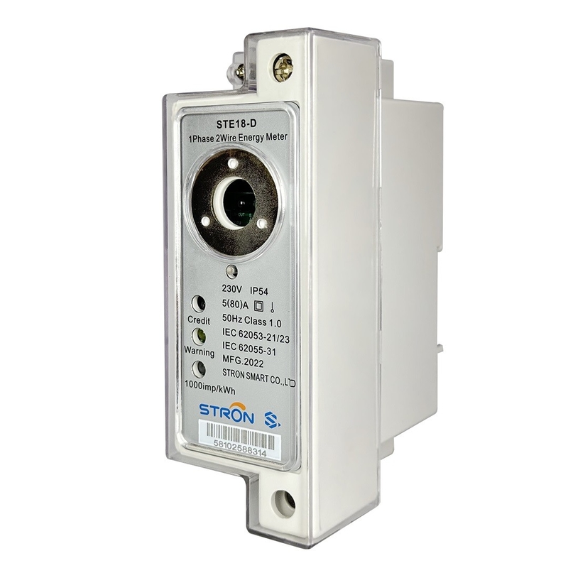 Stron STS Prepaid Din Rail Einphasen-Digitalenergie-/Stromzähler mit 2 Leitungen Kommunikation und Kundenoberfläche Einheit