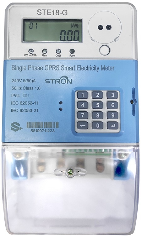 2G- und 4G-Netzwerkkompatibler intelligenter Prepaid-Stromzähler für Smart-Metering-Anwendungen, Schutzart IP54