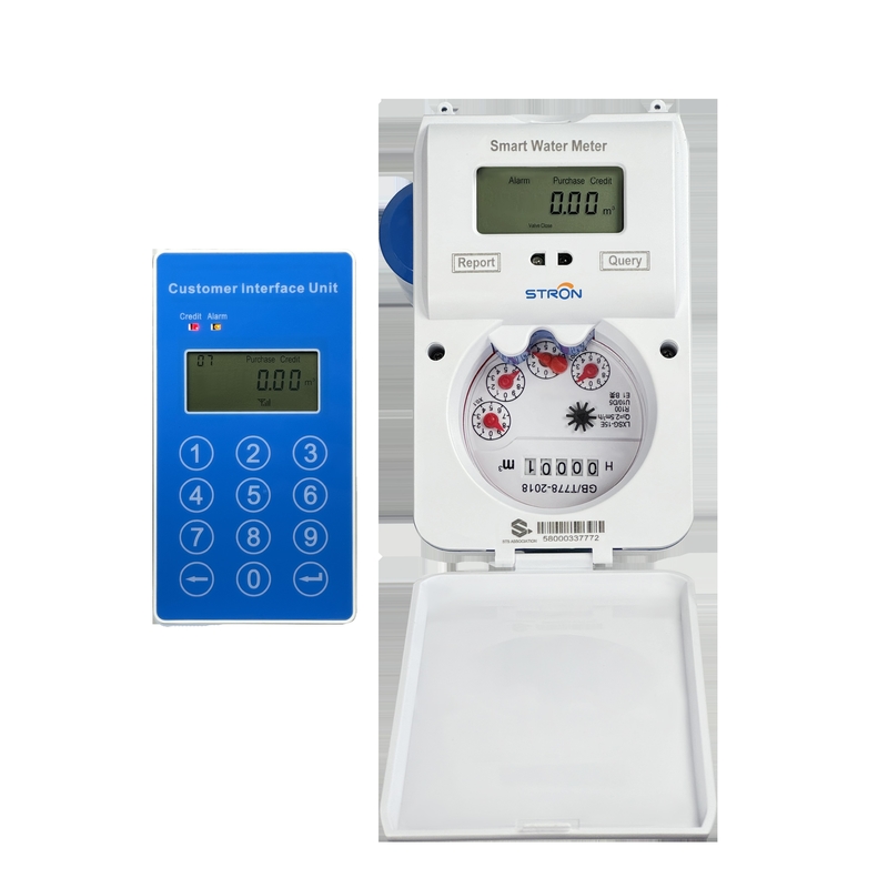 Hochleistungsfähiger drahtloser intelligenter RF Laura Prepaid Wasserzähler Fabrikverkauf IP68 mit geteilter Tastatur Hochleistungsbatterie OEM