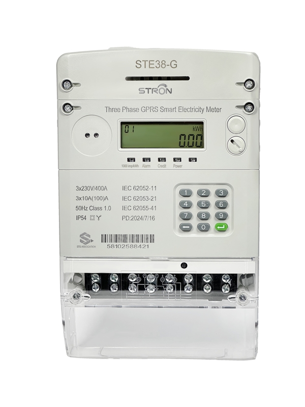 Manipulationsdetektion aktiviert Prepaid-GPRS-Meter mit 4g Fernbedienung 3 Phase Shunt-Energiemonitor auf DIN Rail Input Way Keypad