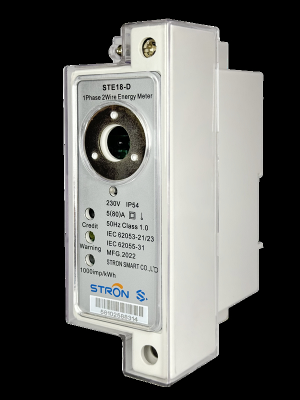 STS Vorauszahlungs-Hutschiene-Zähler Einphasen-Stromzähler + CIU RF/PLC Modul Kommunikation