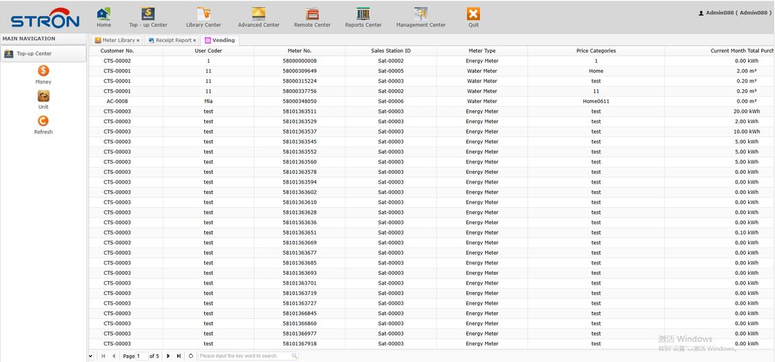 STE38-A STS Vorzahlungs-Drei-Phasen-Tastatur-Stromzähler