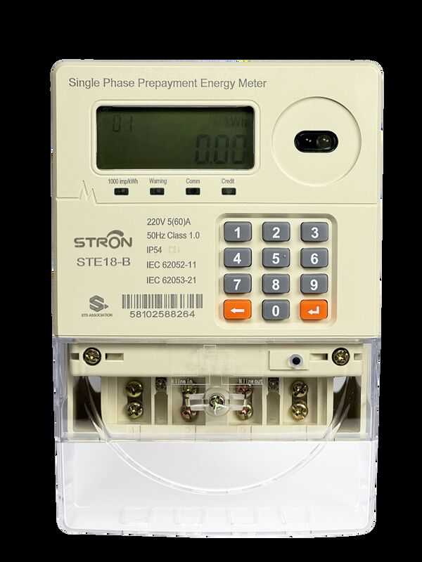 STS Prepaid KWH Meter 1 Phase Digitaler Stromzähler für Energieversorger. Funktioniert normal bei einer extrem niedrigen Spannung von 50V.