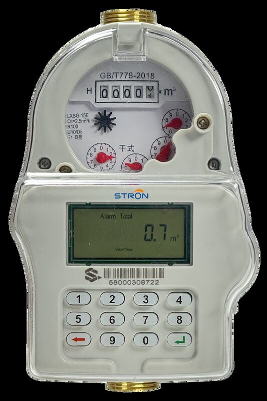 STRW240‑A STS-Tastatur Prepaid-Wasserzähler DN15‑DN25 Messing IP68 LoRa‑RF Fernablesung Manipulationsschutz für Haushalts- und Gewerbewasser