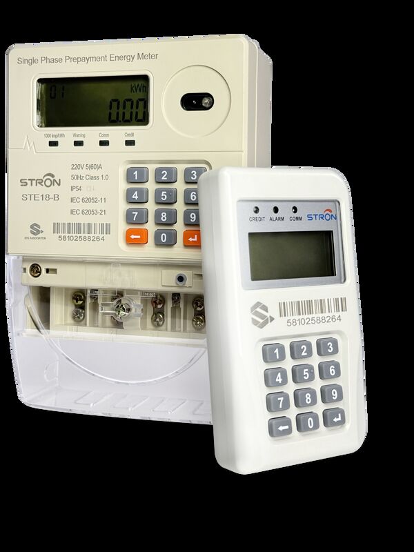 IP54 Intelligenter Mehrtarif/Anti-Fälschungs-/Leistungsbegrenzungsvorbezahlter Tastatur-Einphasen-Stromzähler mit Verkaufssoftware
