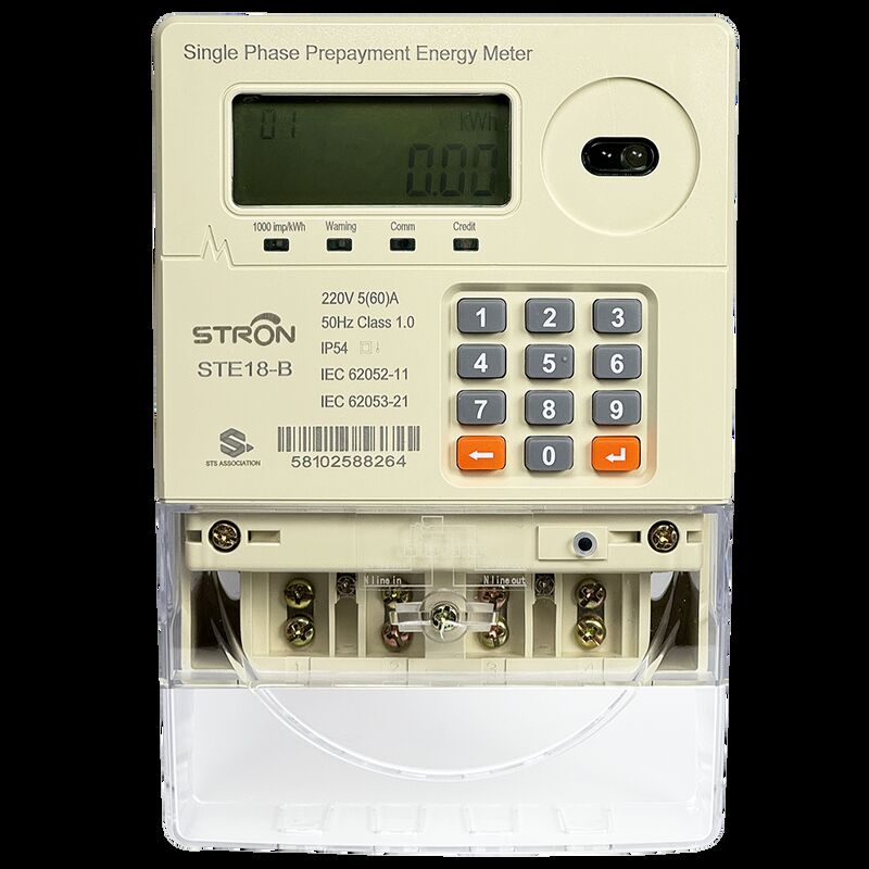 Smart Prepaid-Stromzähler mit automatischem Relais, der abgeschaltet wird, wenn der Kredit Null erreicht, um einen sicheren und vorbezahlten Stromdienst zu gewährleisten