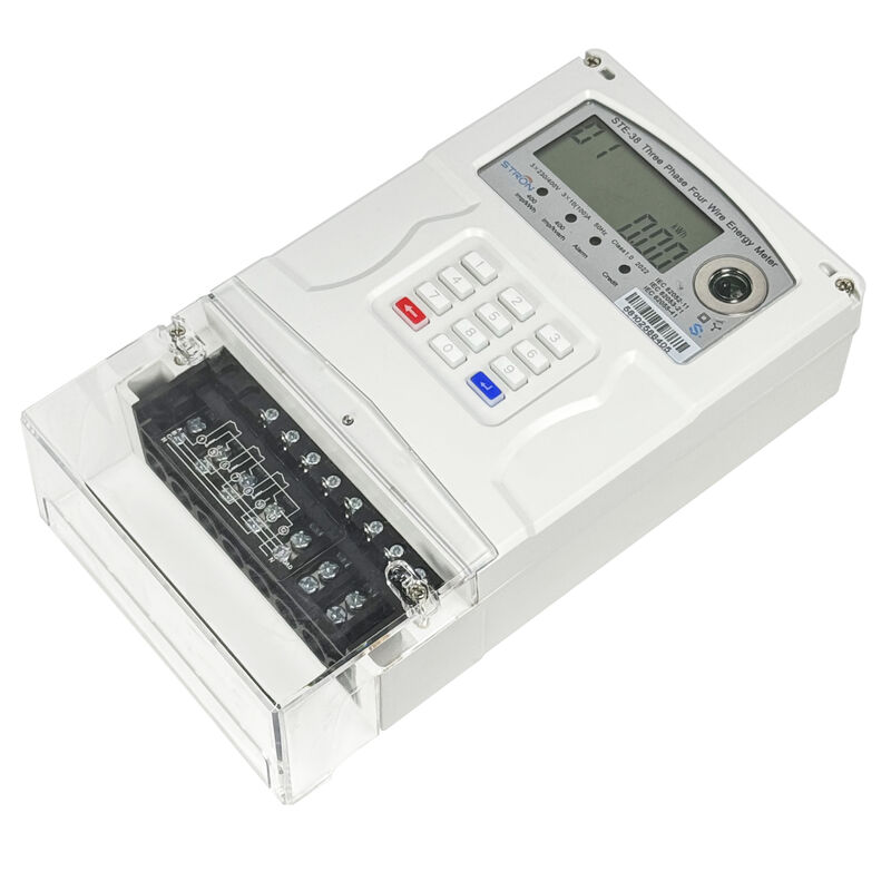 STE38-A-LCD-Display-Typ Smart Prepaid-Stromzähler mit Messgenauigkeit der Klasse 1.0 und unterstützter Fernanschaltung für den Stromverbrauch