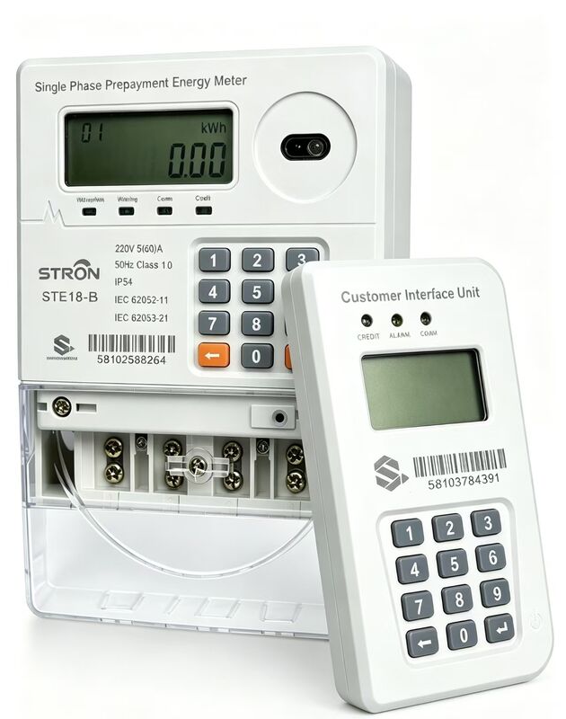 Intelligenter Prepaid-Stromzähler zur Energieverwaltung mit automatischer Relaisabschaltung und Unterstützung für 20-stellige Token-Aufladesoftware