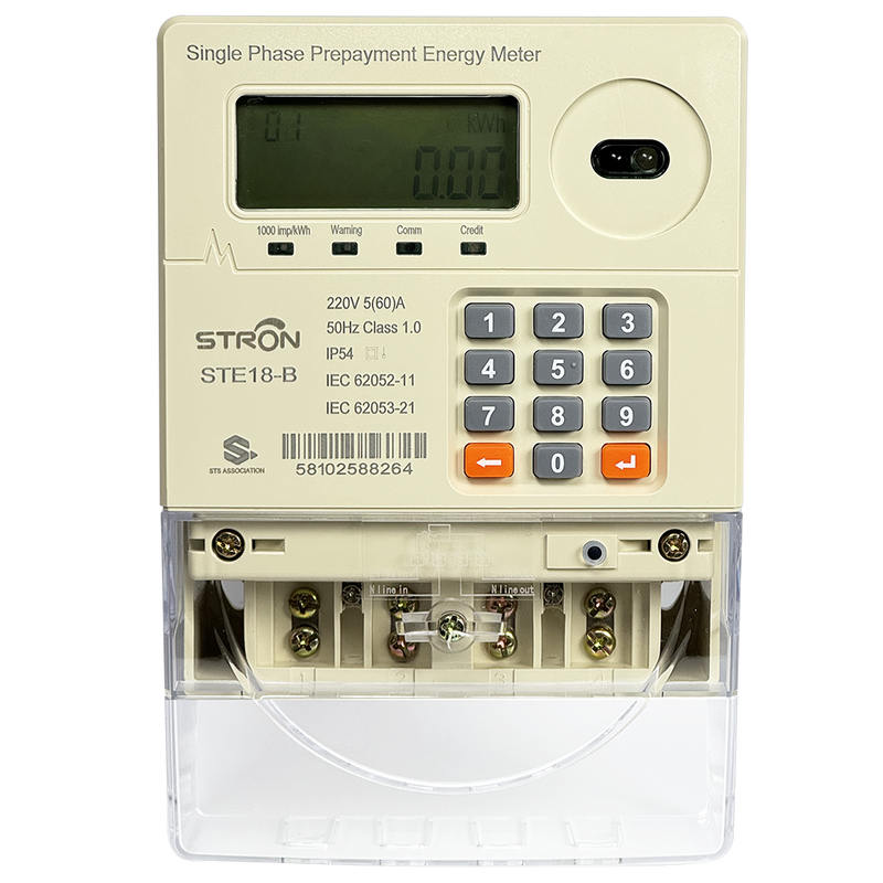 Intelligenter Prepaid-Stromzähler zur Energieverwaltung mit automatischer Relaisabschaltung und Unterstützung für 20-stellige Token-Aufladesoftware
