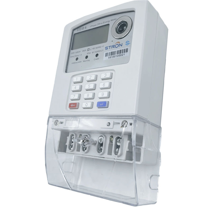 Intelligente Tastatur frankiertes einphasig-Strom-Meter mit AMI System und unabhängiger verkaufender Plattform