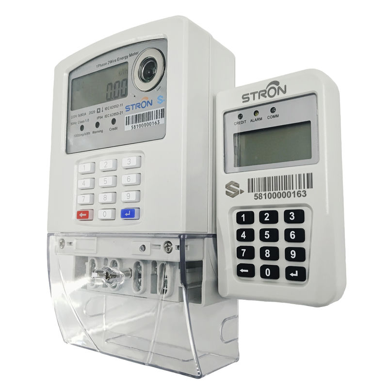 Aufgespaltete Art Tastatur-einphasiges bezahlte Strommeter mit CIU voraus