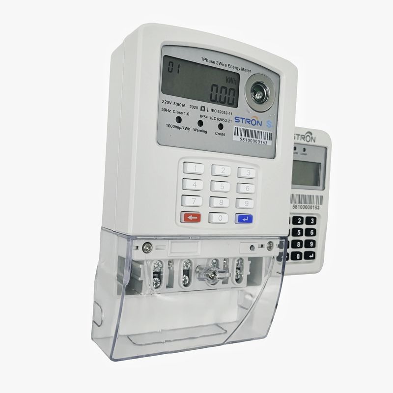 Aufgespaltete Art Tastatur-einphasiges bezahlte Strommeter mit CIU voraus