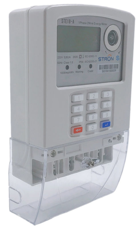 Konforme aufgeteilte Tastatur-Vorauszahlungs-intelligentes Electric Power-Meter einphasiges Überziehschutzanlage mit LORA-RF Benutzerschnittstellen-Einheit