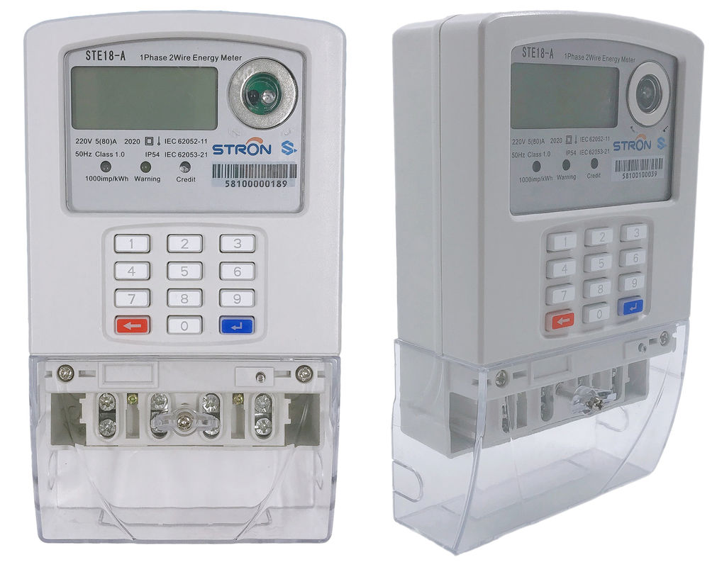 Tastatur-Art Überziehschutzanlage bezahlte LORA-RF einphasig-Strom-Meter mit wasserdichtem IP54 voraus
