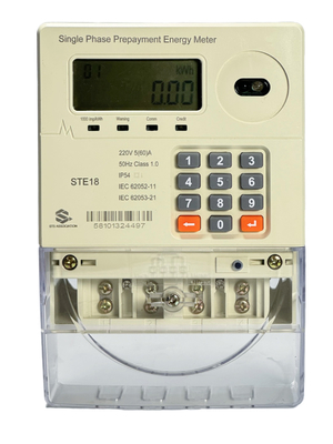 Smart-Stromzähler 50-60Hz Nennfrequenz mit mobiler Zahlungsunterstützung und AC/DC-Stromversorgung