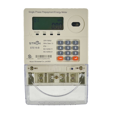 STE18 B Einphasen-Prepaid-Elektrometern LCD-Display Wireless KWH-Meter mit Tastatur Energieverwaltung mit AMI Smart Meter und Stronpay Vending Software vereinfacht