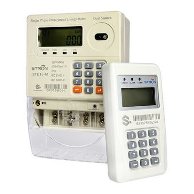 Smart Prepaid Electricity Meter Lora RF featuring STS standard compliance and integrated keypad for easy recharge and consumption data display