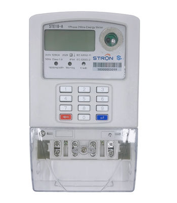 Stron Überziehschutzanlagen-Vorauszahlungs-Tastatur-einphasig-Strom-Maß-Meter