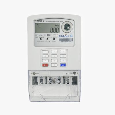 Überziehschutzanlage bezahlte Tastatur-einphasig-Strom-Meter voraus