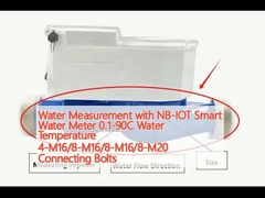 Wassermessung mit NB-IOT-Smart-Wasserzähler 0,1-90C Wassertemperatur 4-M16/8-M16/8-M16/8-M16/8-M20 Verbindungsschrauben